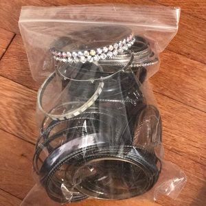 Assorted Silver Bangle Bracelets